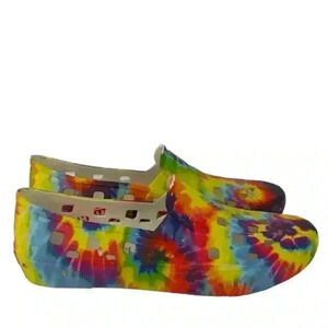 Vans Tie Dye Rubber Slip on Trek Shoes Men's Size 10 Colorful Multicolor